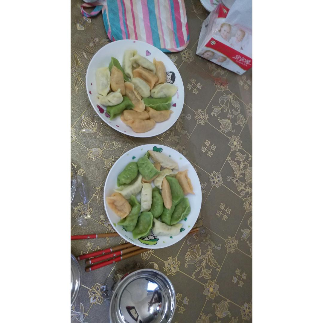 彩色饺子皮