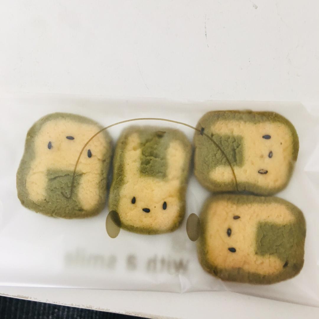 抹茶兔兔曲奇（比熊猫简单！超详细实物图+超良心手绘图）