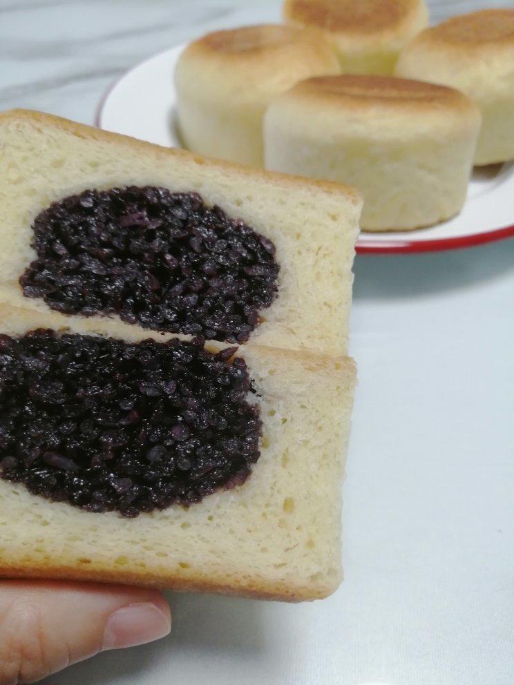 香甜快手紫米包发面饼