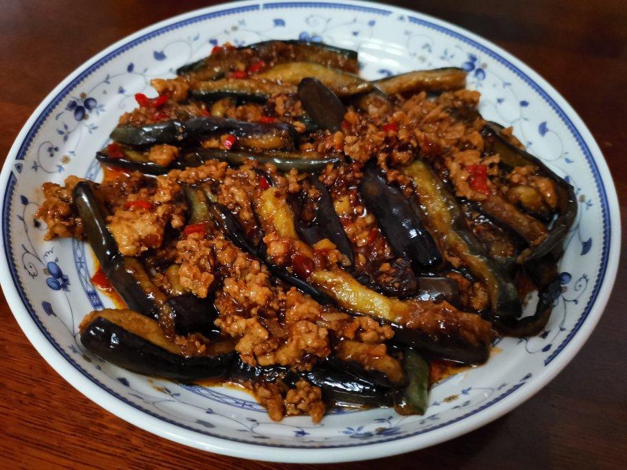 红烧肉沫茄子
