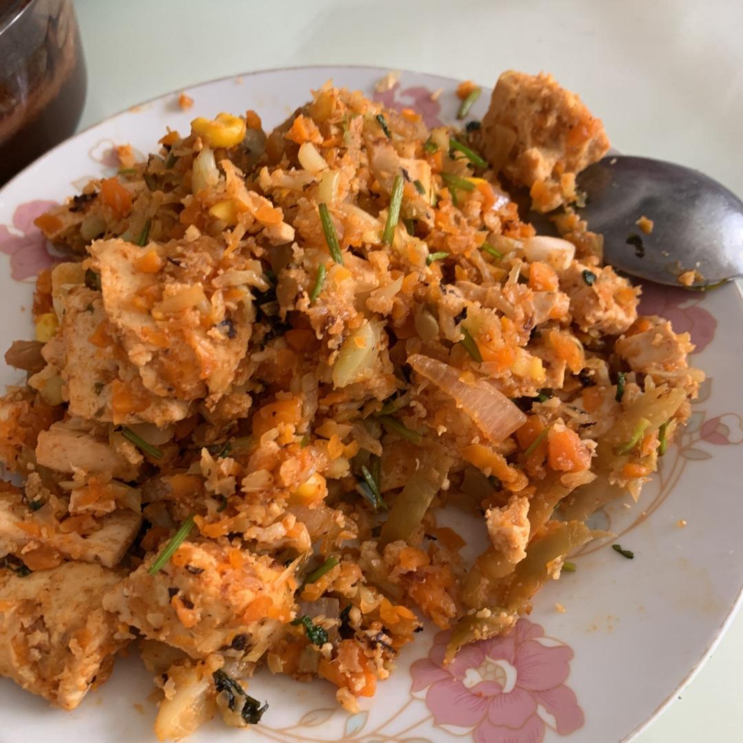 不放一粒米的辣白菜炒饭！