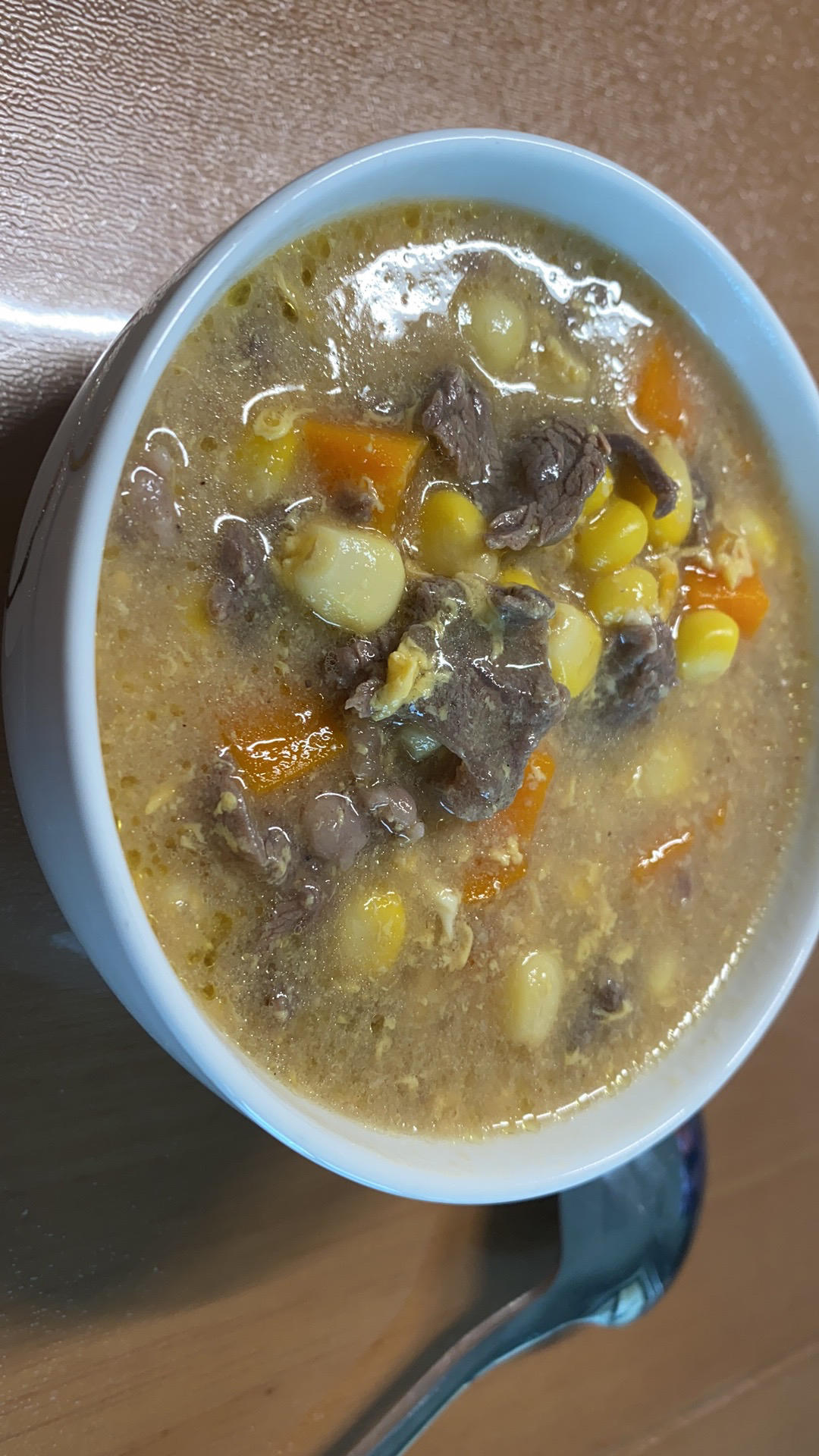 玉米鸡蛋牛肉羹