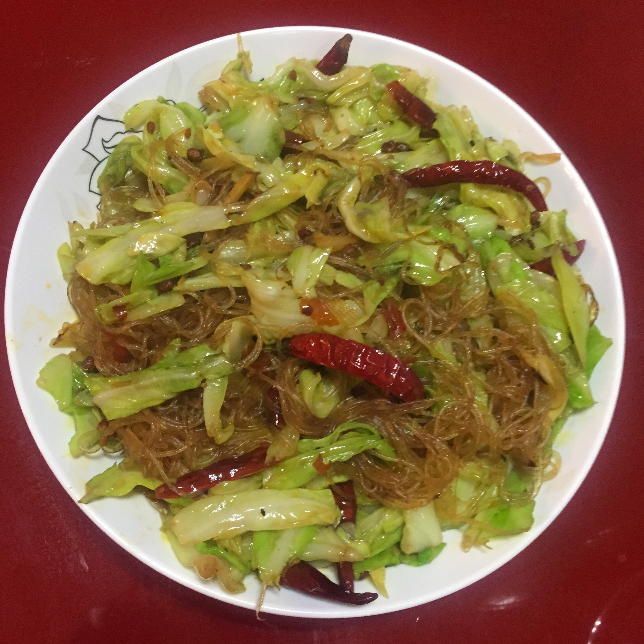 小天菜做的巨好吃的白菜炒粉丝