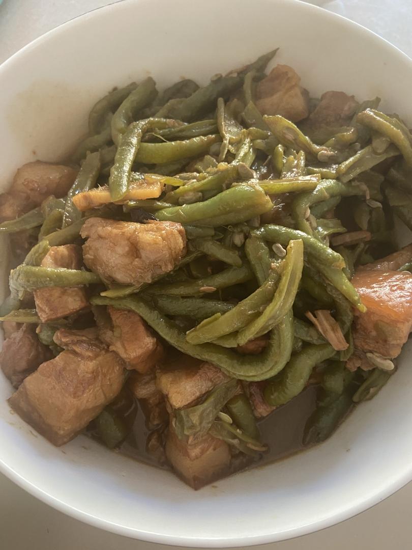 红烧肉炖豆角（绝对下饭）