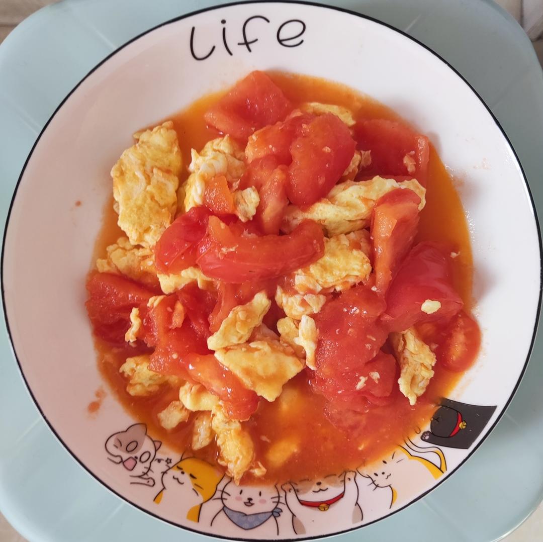番茄炒鸡蛋（超浓的番茄味）