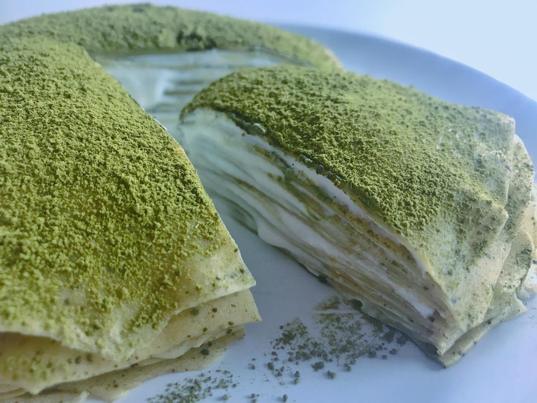 js_做的lady m 抹茶千层可丽饼/千层蛋糕 green tea mille crepes