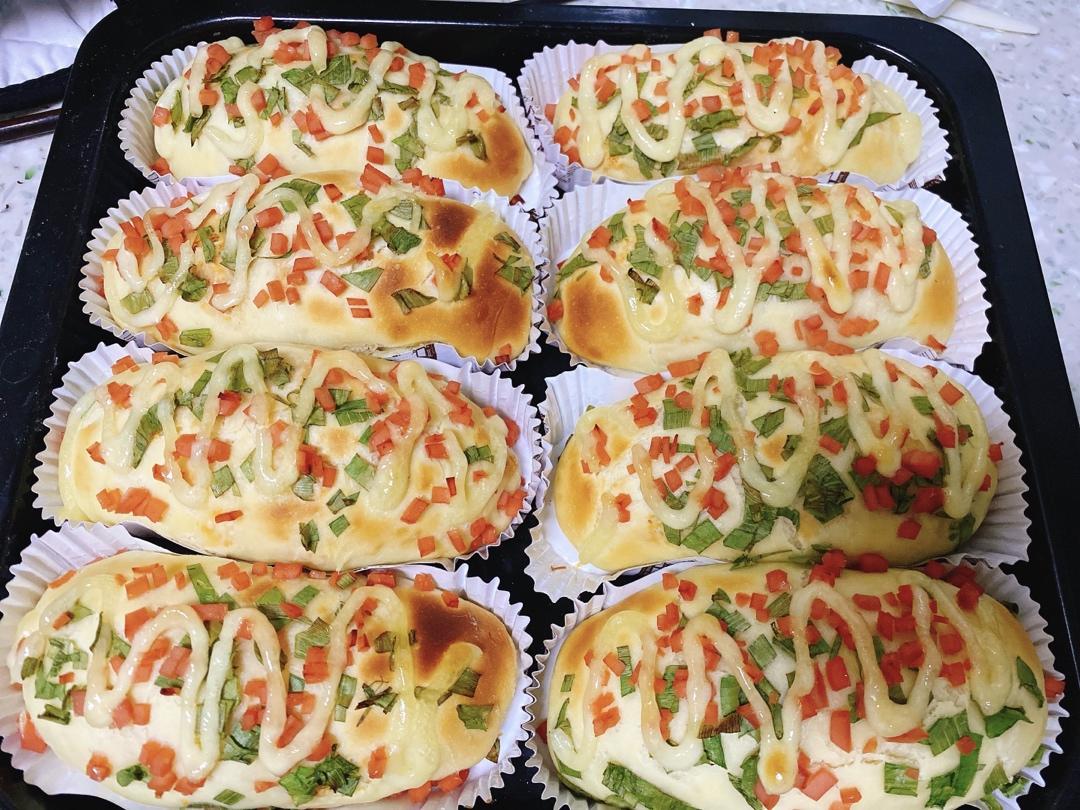 香葱火腿肉松面包