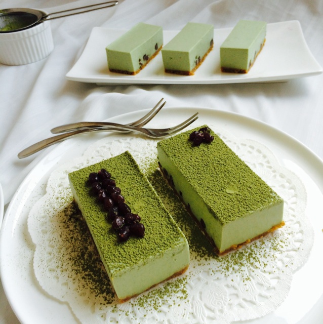 冰冰邦邦邦做的抹茶冻芝士蛋糕