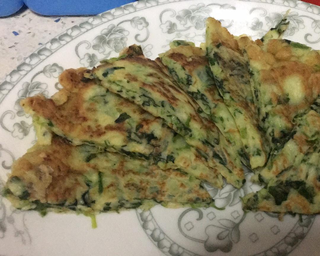 菠菜鸡蛋饼