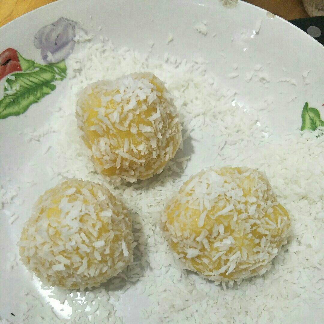 免烤箱❗️香甜软糯的芒果糯米糍，一次成功超好吃