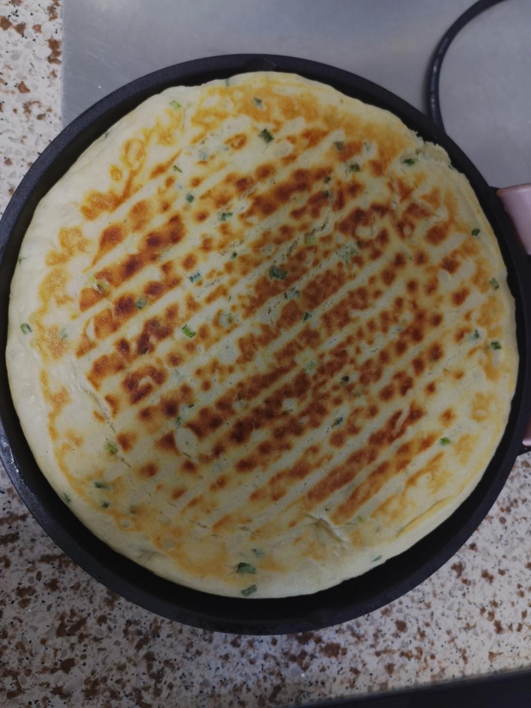 手不沾面做发面大饼
