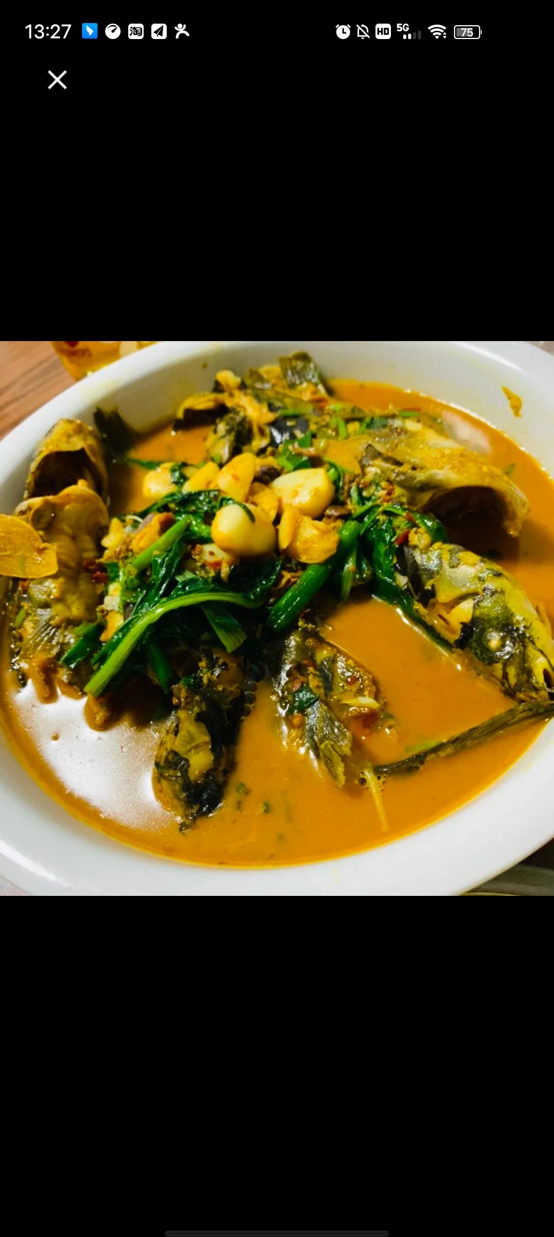 木火铁锅炖嘎鱼家常版，好吃就需两招～
