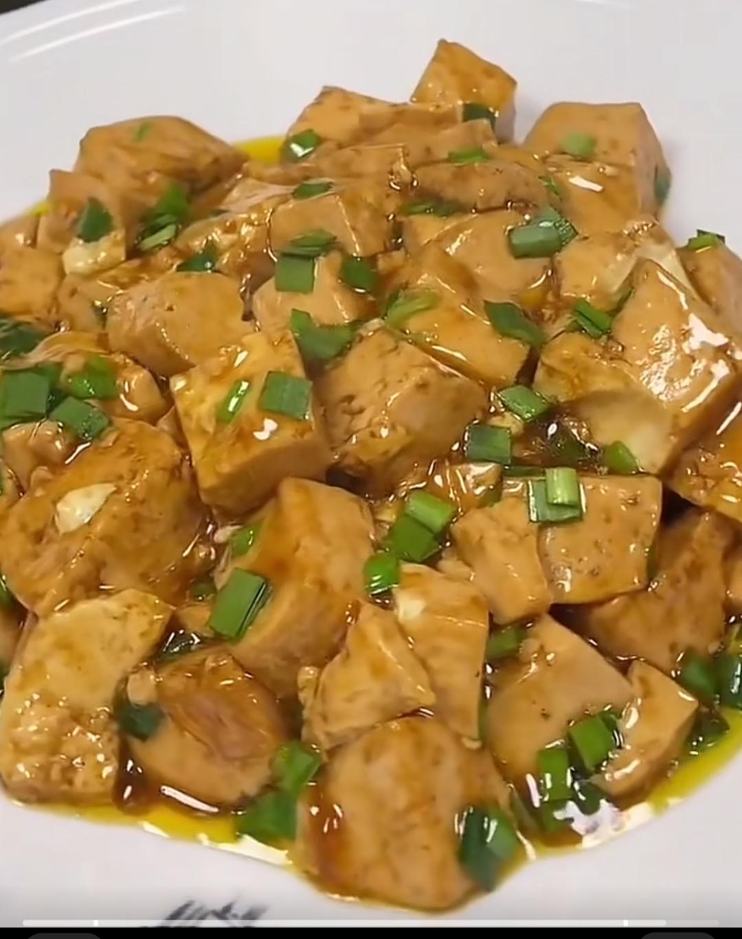 家常溜豆腐（葱烧豆腐）