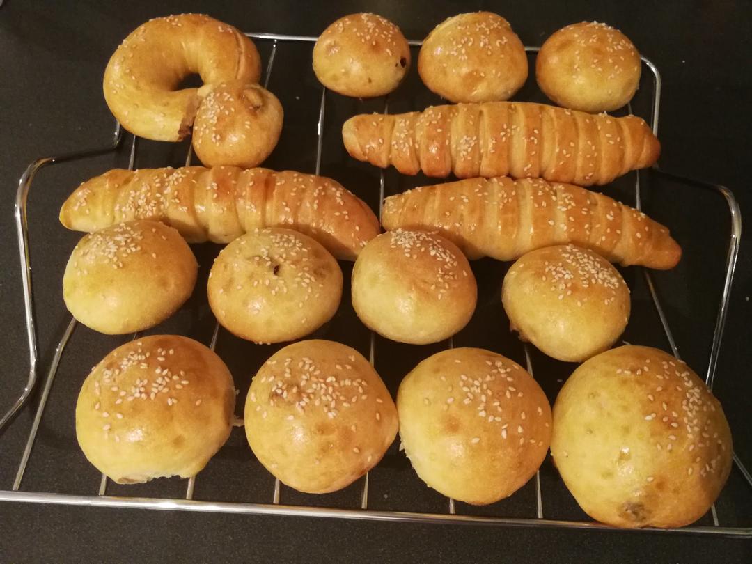 直接法厨师机土司🍞，餐包，椰蓉面包集合