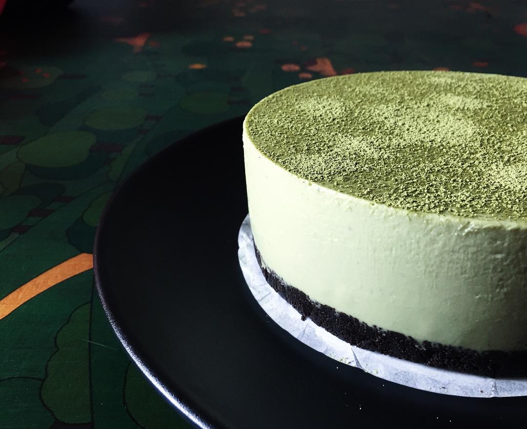 抹茶蜜豆冻芝士
