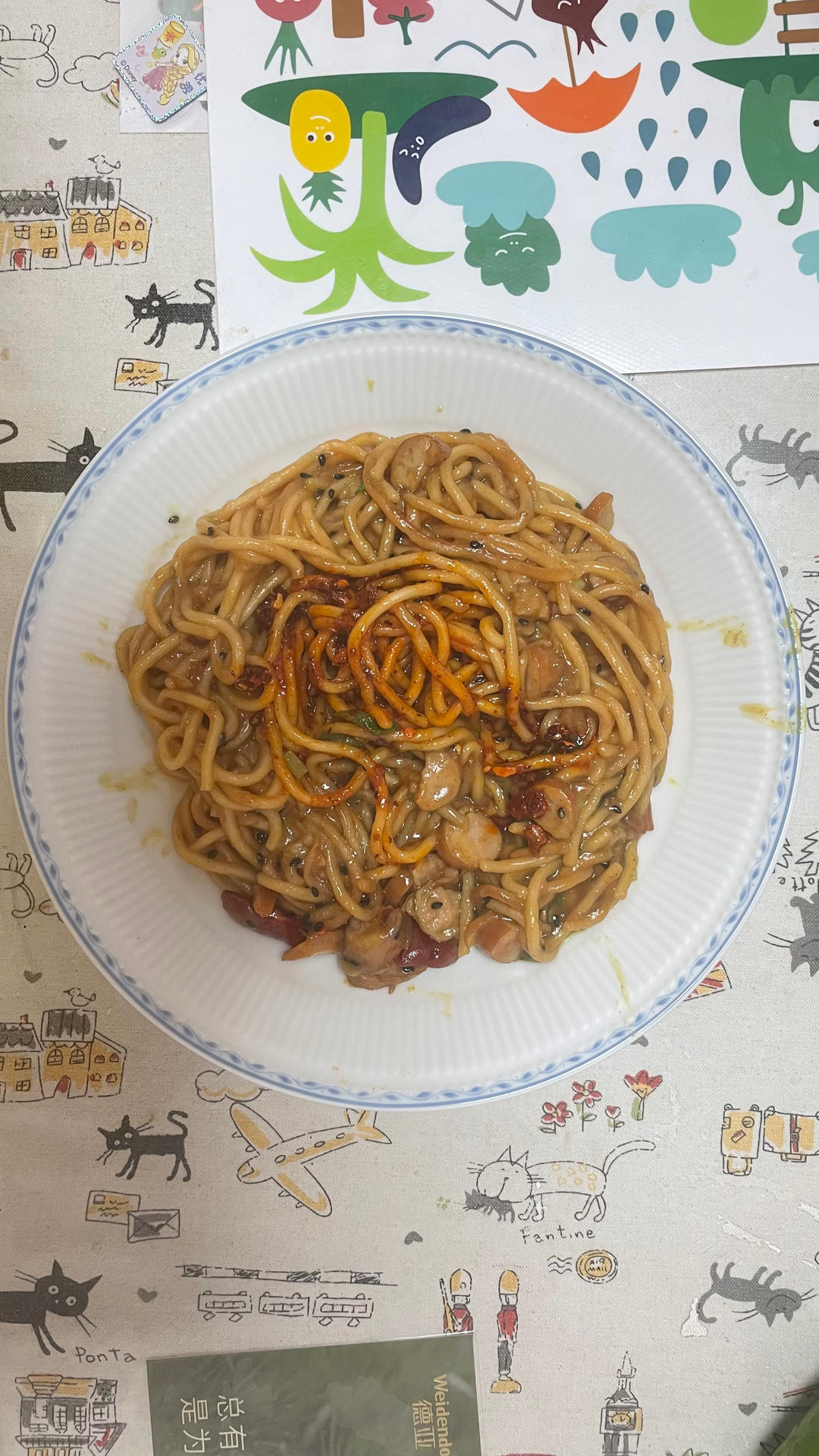 黑胡椒香肠意大利面