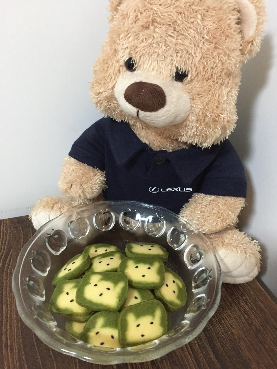 抹茶兔兔曲奇（比熊猫简单！超详细实物图+超良心手绘图）