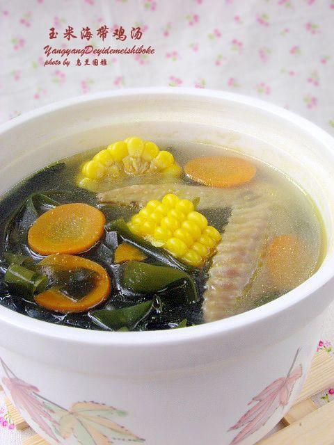 玉米海带鸡汤的做法