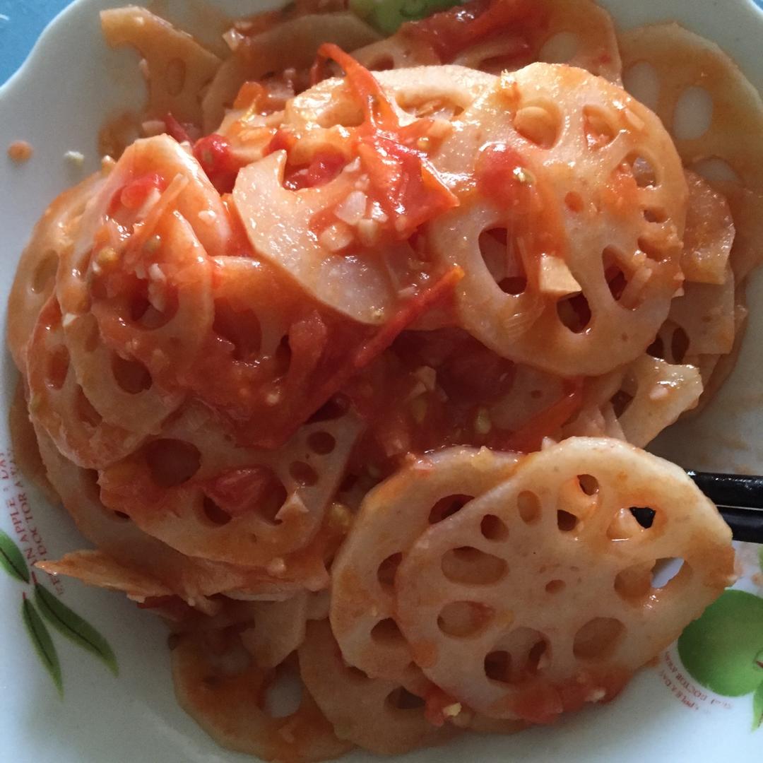 超快手下饭的番茄藕片