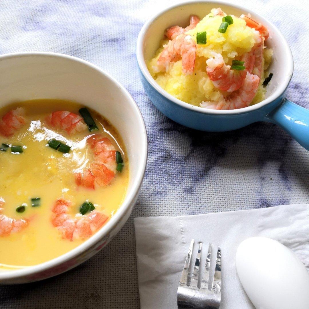 滑嫩的虾仁蛋羹