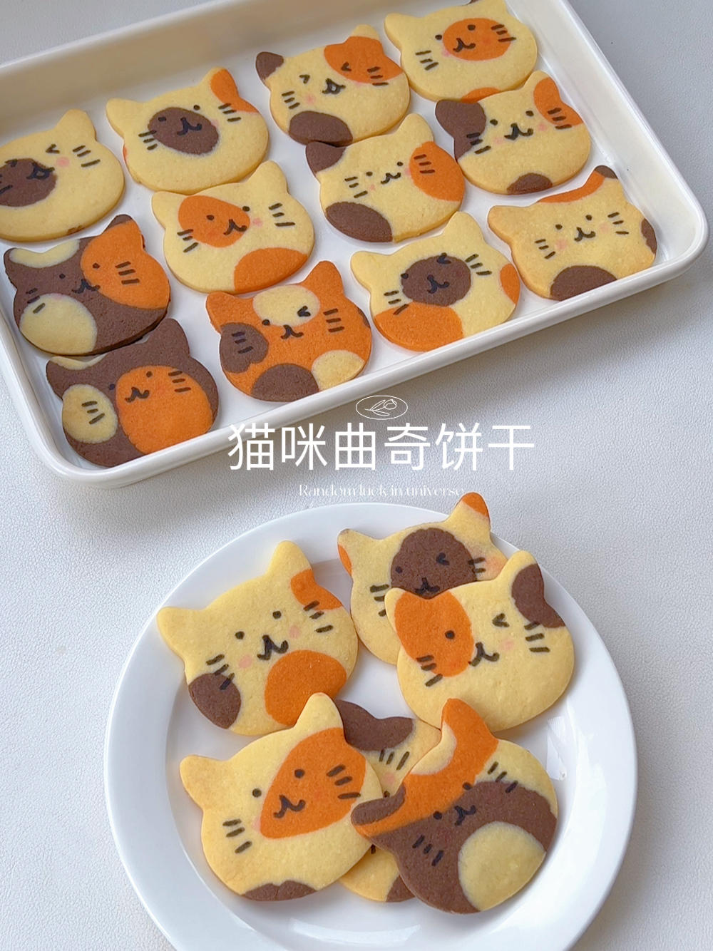 超可爱的猫咪曲奇饼干！奶香酥脆一次成功✅