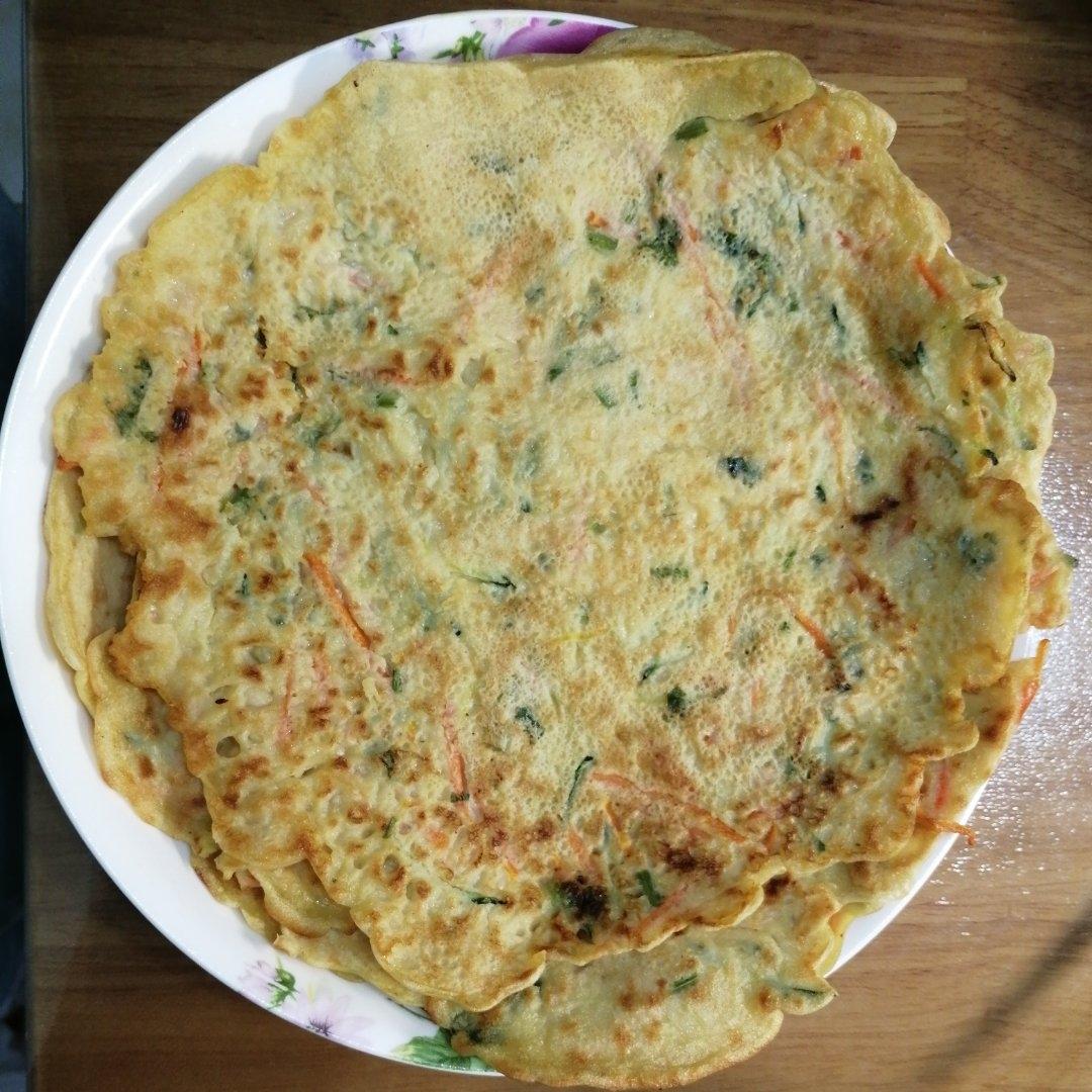 电饼铛胡萝卜丝葱花鸡蛋饼