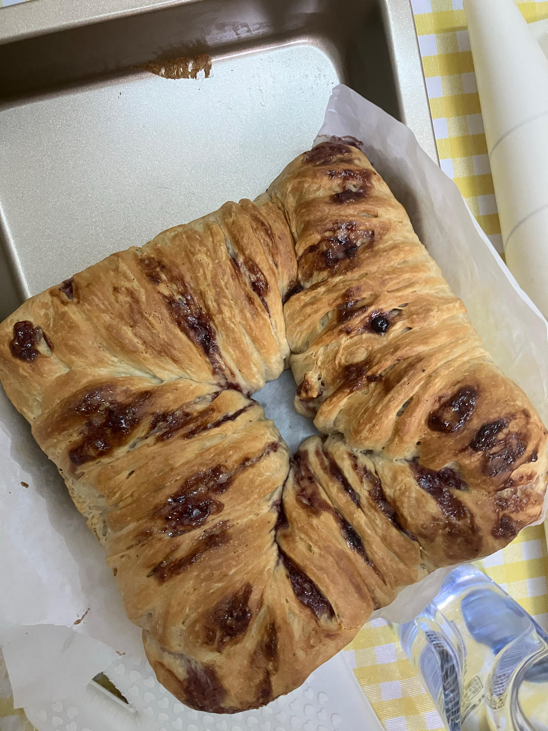 免揉中筋粉奶油藍莓包