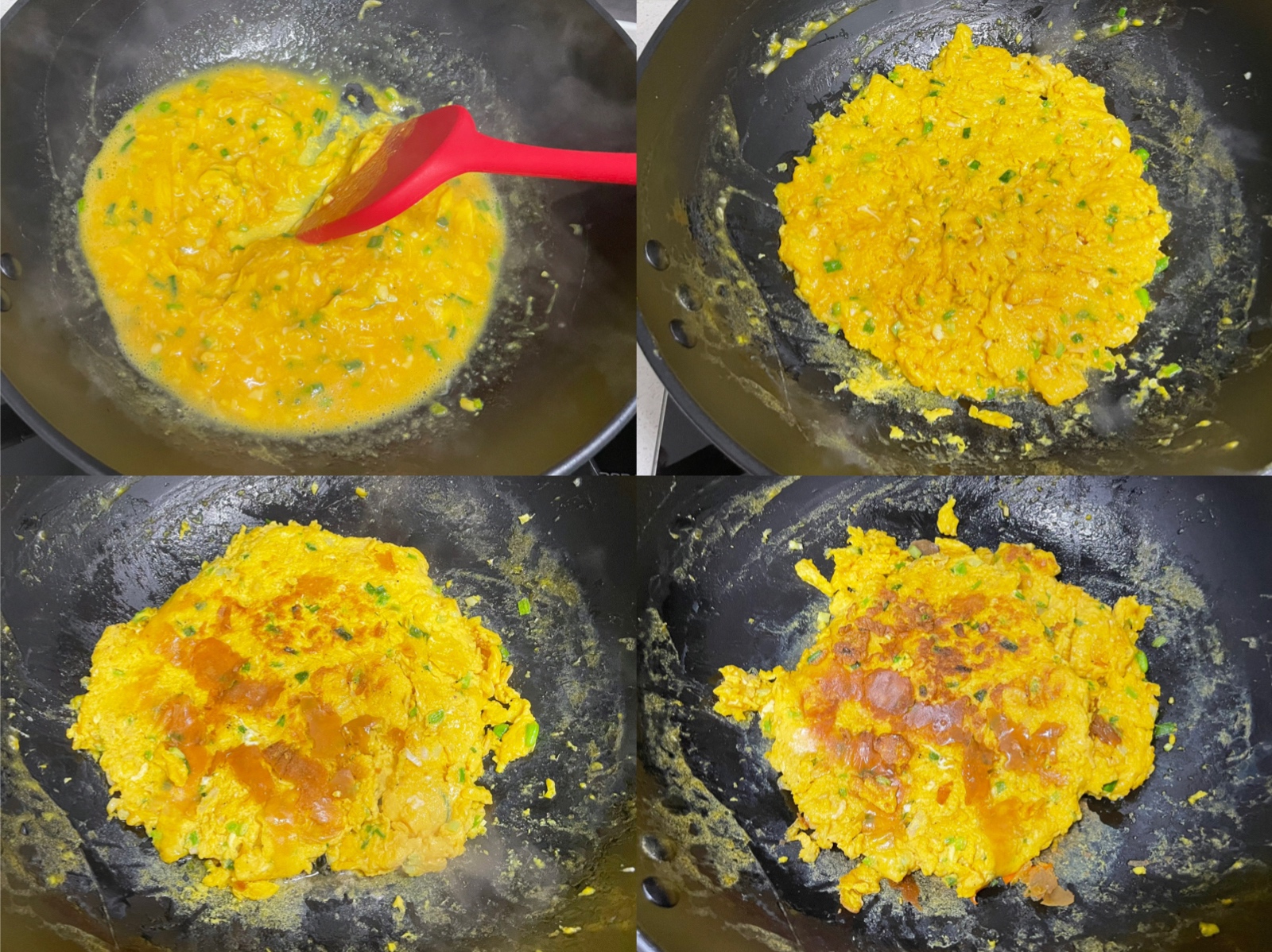 素:葱香涨蛋的做法 步骤3