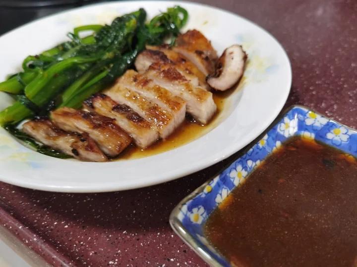 脆爽猪颈肉（不用烤炉版）