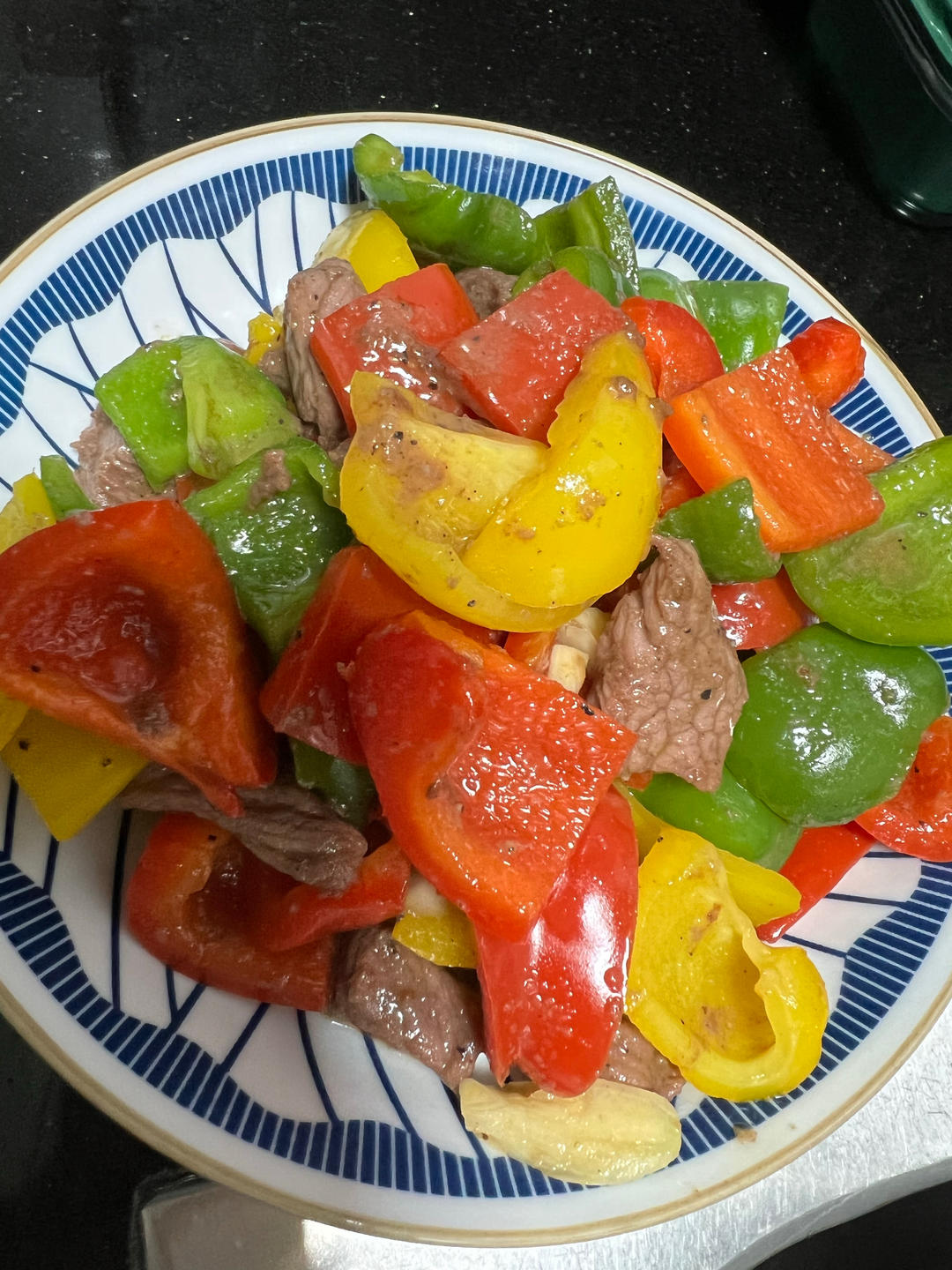 彩椒牛肉粒