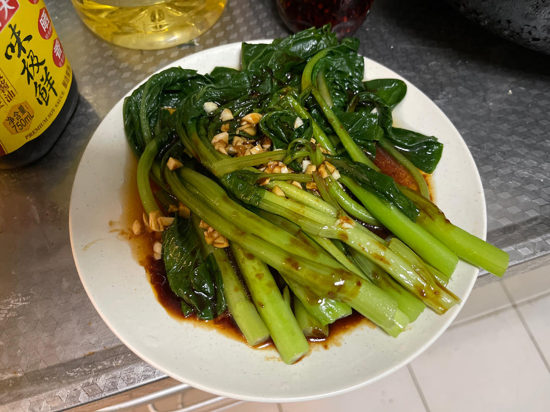 🔥比肉好吃的蒜蓉蚝油菜心！好吃不胖系列