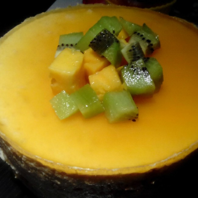 料超足的芒果慕斯蛋糕