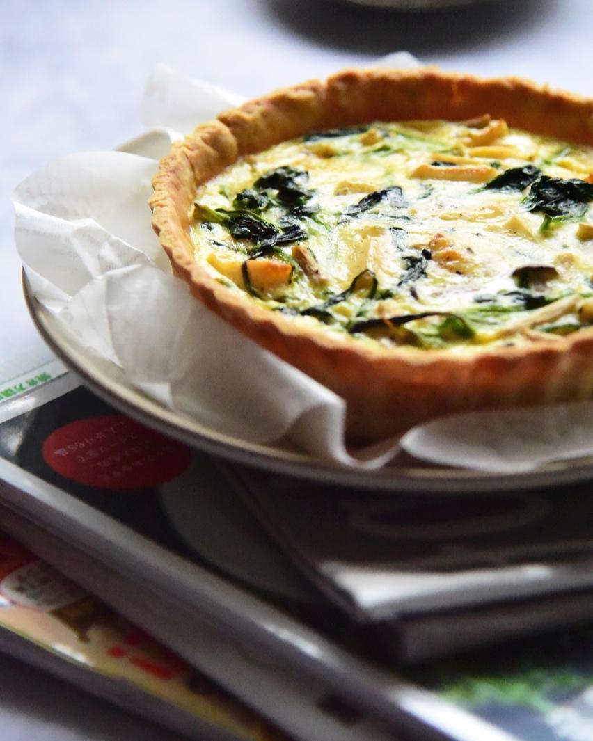 菠菜洋菇春意乳蛋饼 - 北鼎烤箱食谱