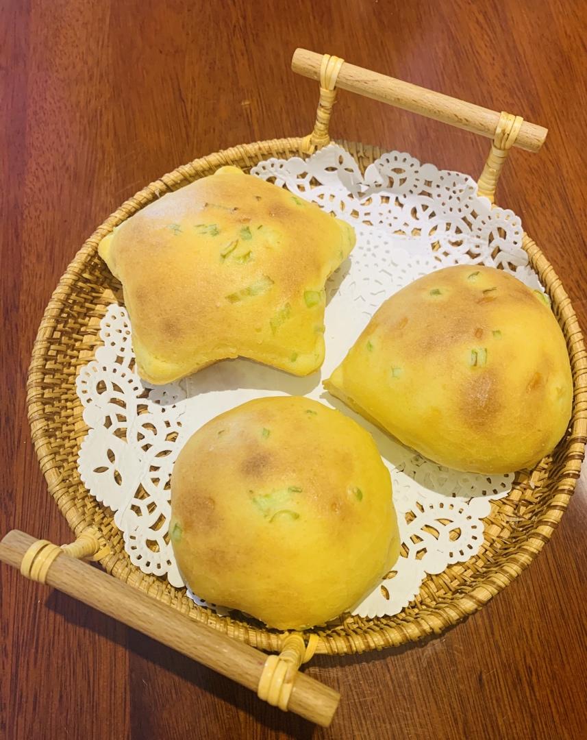 葱香肉松墨西哥面包（波兰种+烫种）