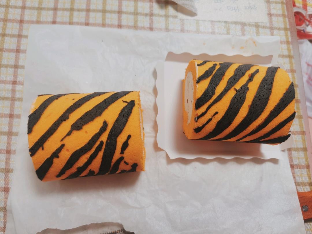 2022虎年仿真虎纹蛋糕卷