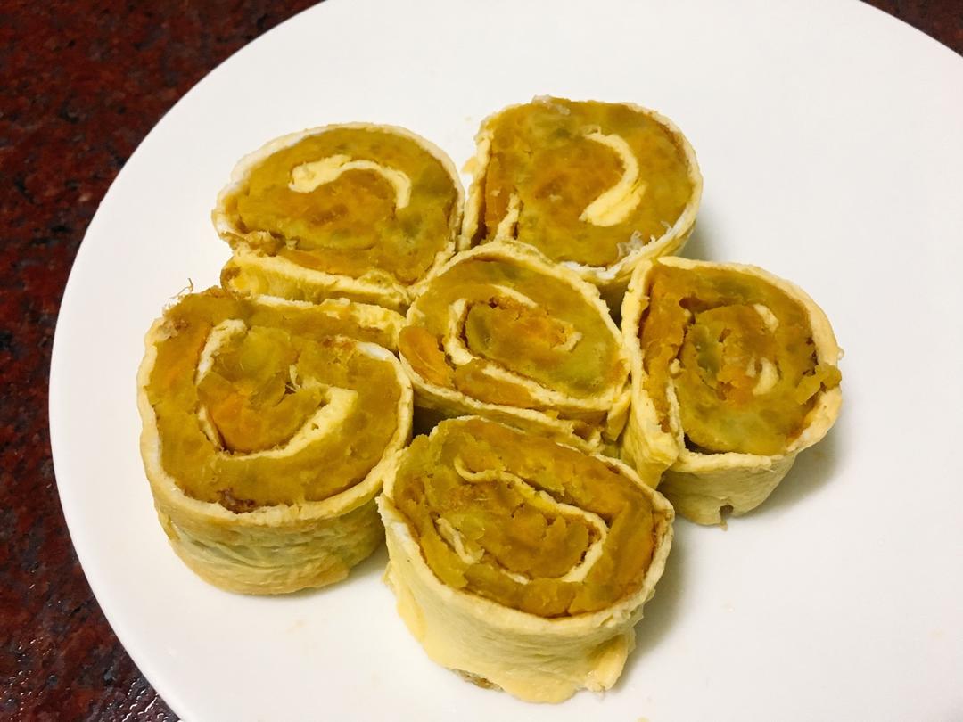 紫薯鸡蛋卷