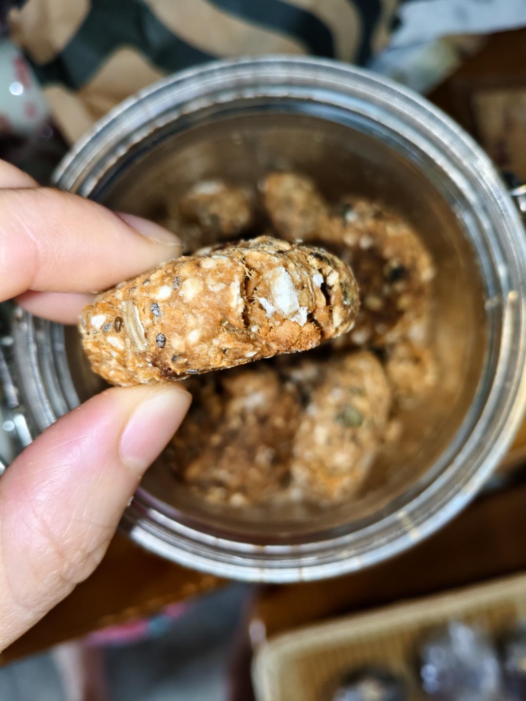 无油糖低卡|咸蛋黄肉松饼干🍪酥脆燕麦曲奇