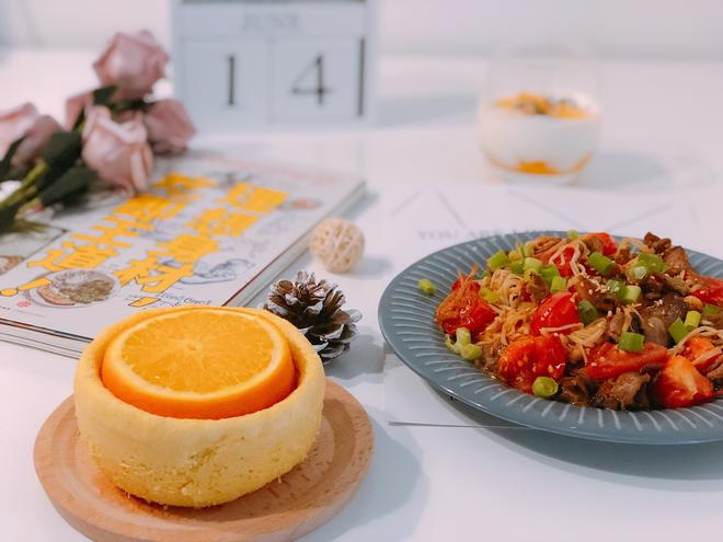 玉米粉橙子蒸蛋糕—减脂主食的做法