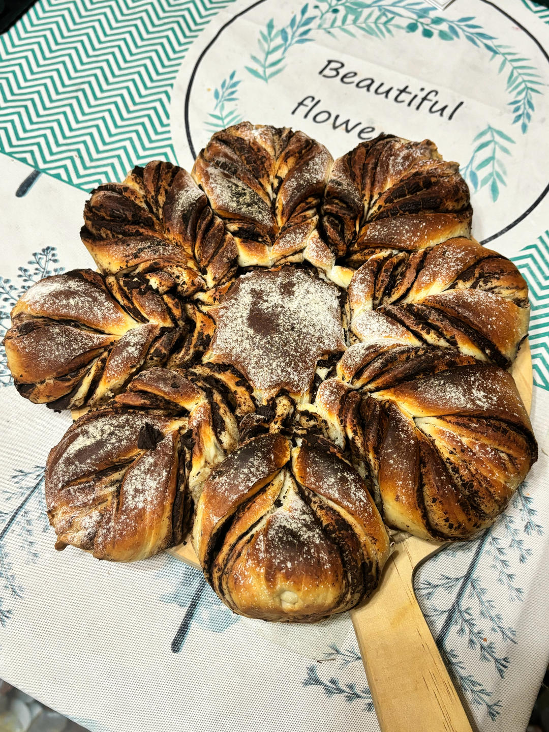 圣诞巧克力雪花面包