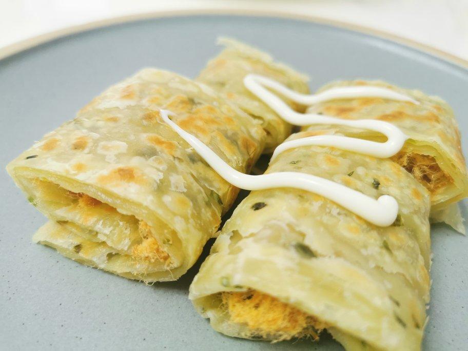 💡手抓饼新吃法｜零失败～🌟酥皮火腿肉松卷🌟