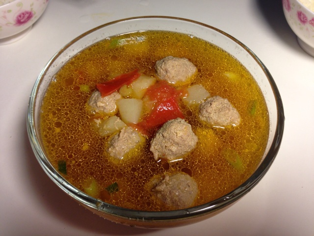 番茄土豆牛肉丸子汤