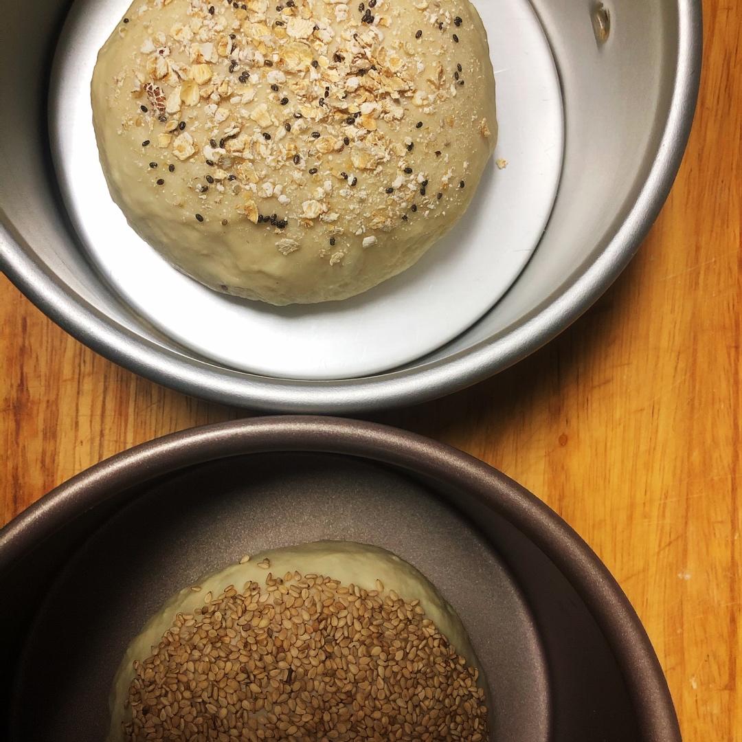 中筋面粉也可以做面包-中种椰蓉/红豆花环中筋粉面包