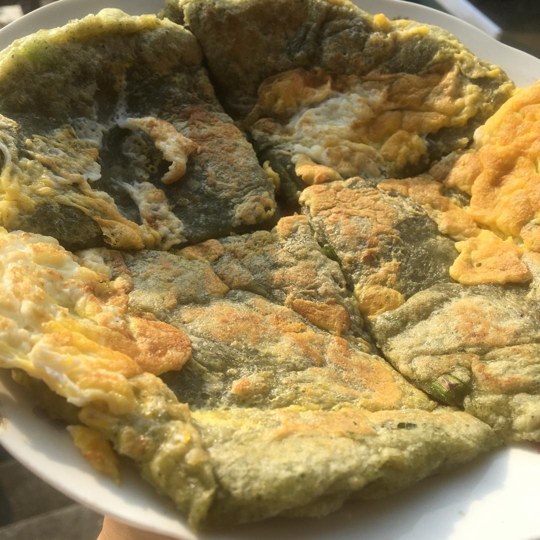 艾叶鸡蛋饼