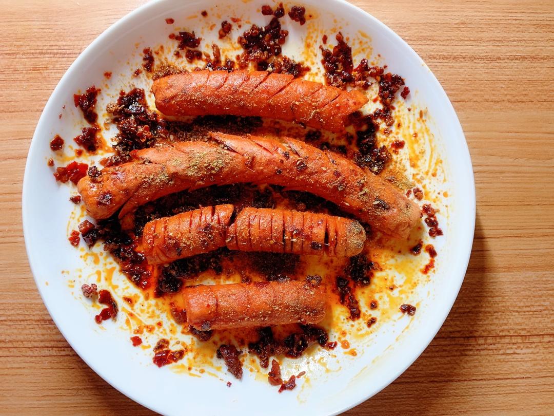 烤箱烤王中王火腿肠