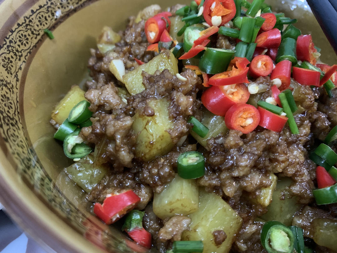 土豆肉末饭
