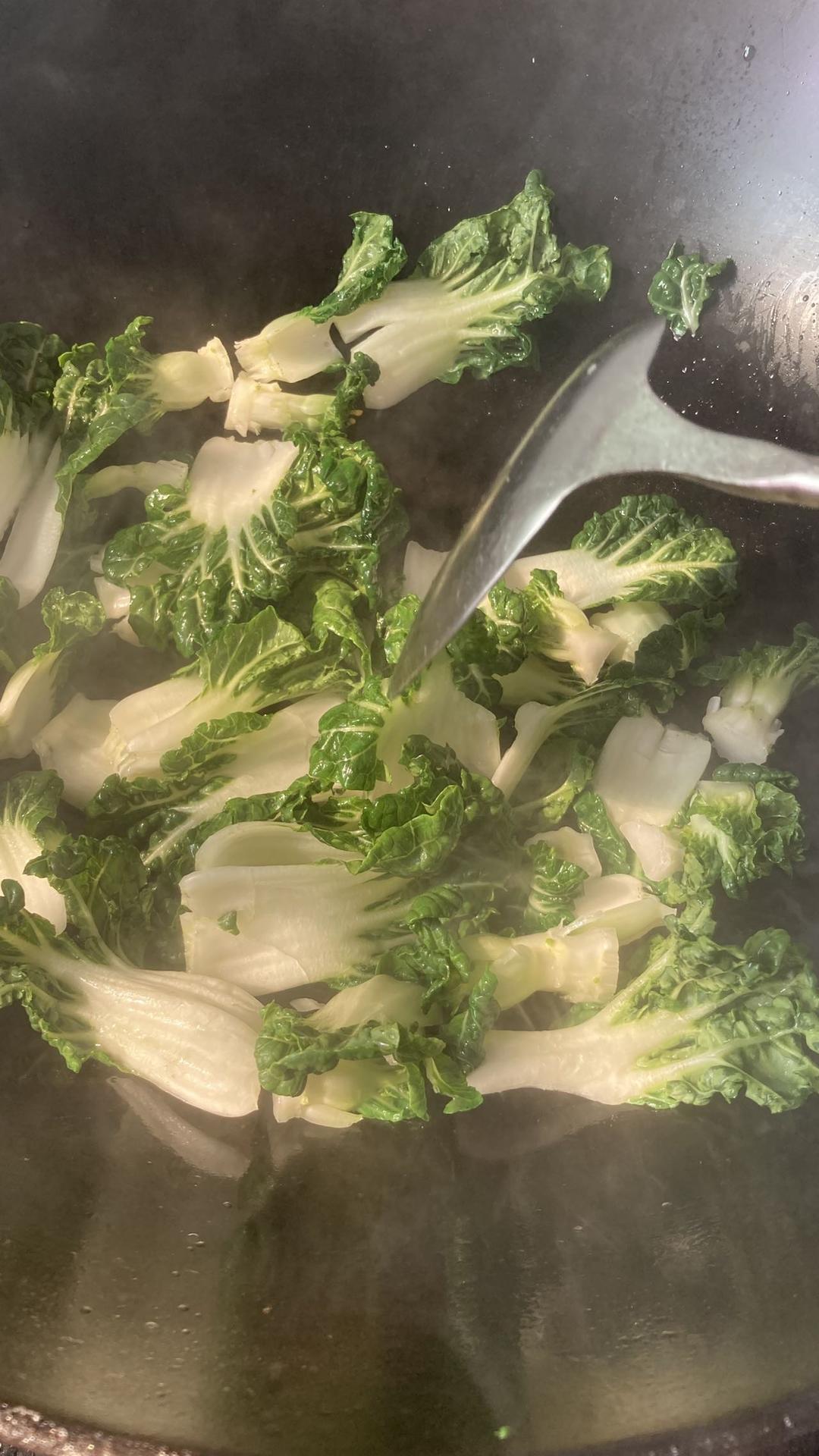 瘦肉炒菜心