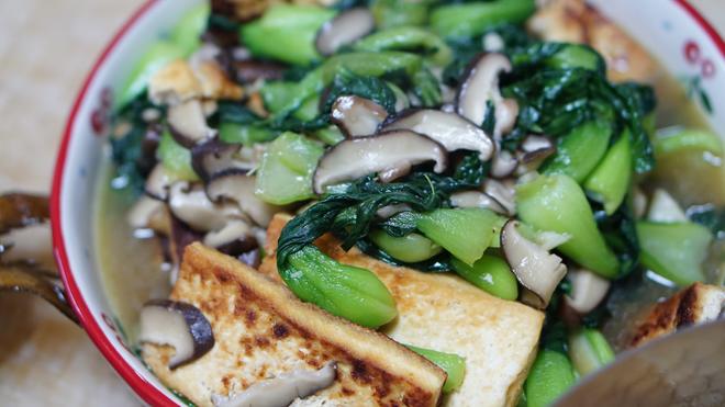 青菜香菇豆腐的做法