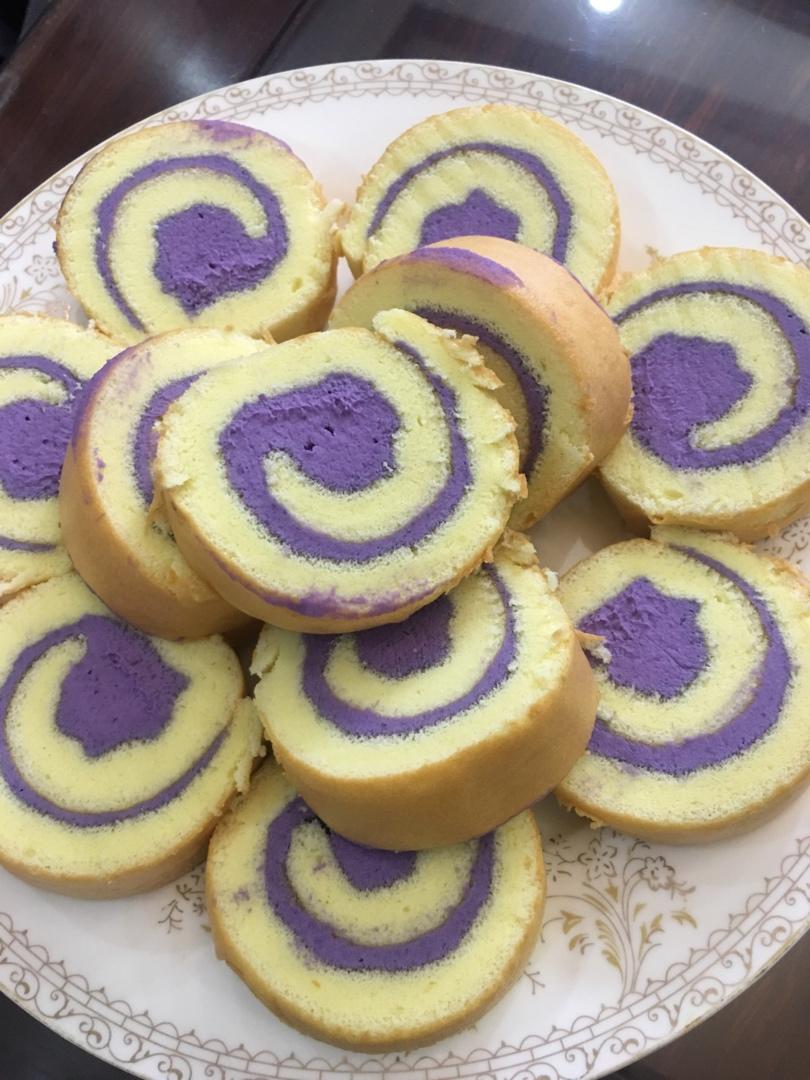 紫薯奶油蛋糕卷