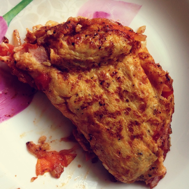 煎火腿奶酪蛋饼