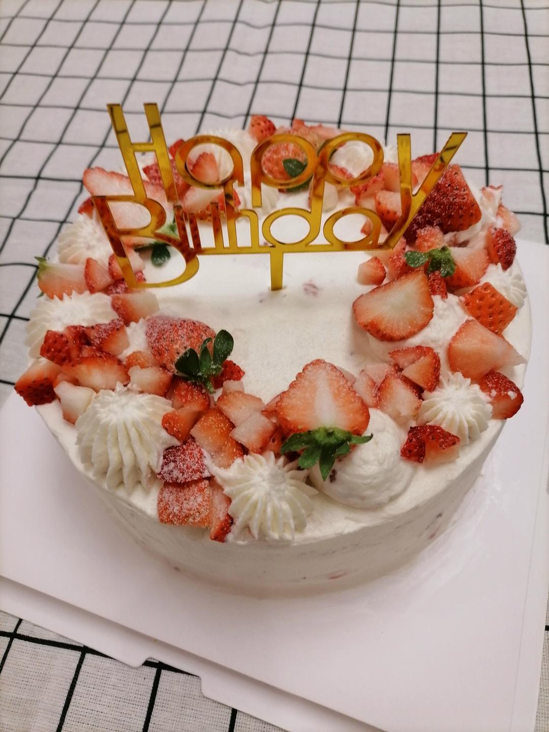 草莓蛋糕（自制草莓酱）